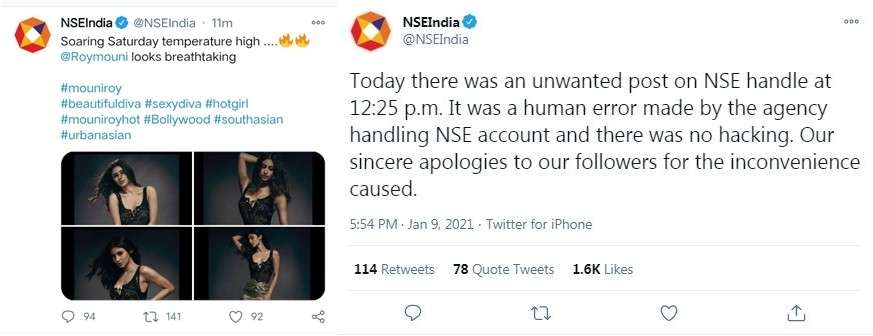 NSE apologizes for tweeting Mouni Rai's picture, clarifies something like this 1
